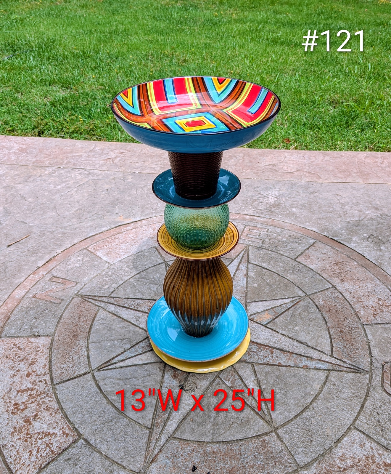 Geometric Blue and Brown No. 121 (1 of 2)