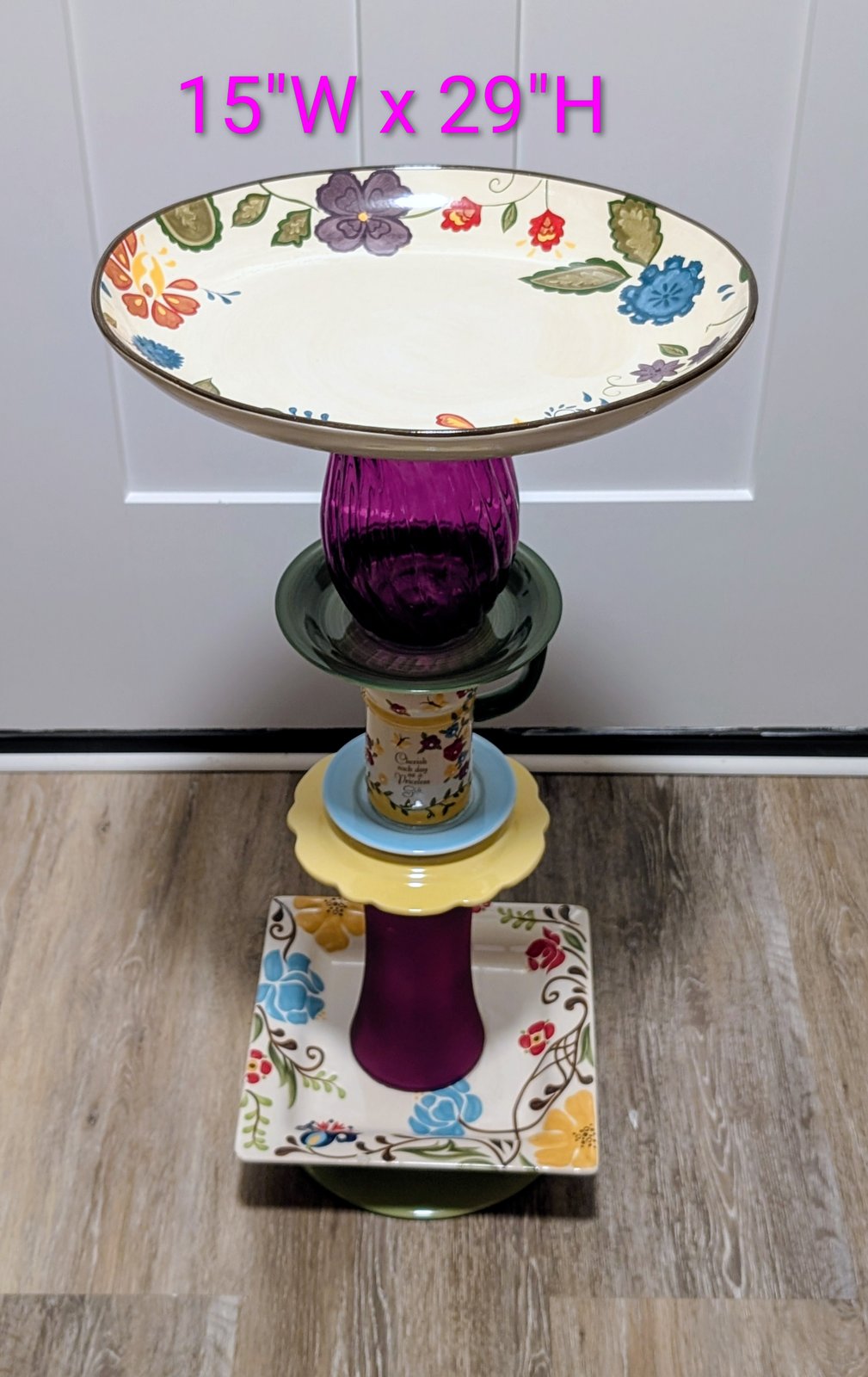 Square Plate Purple Vases No. 126 (1 of 1)