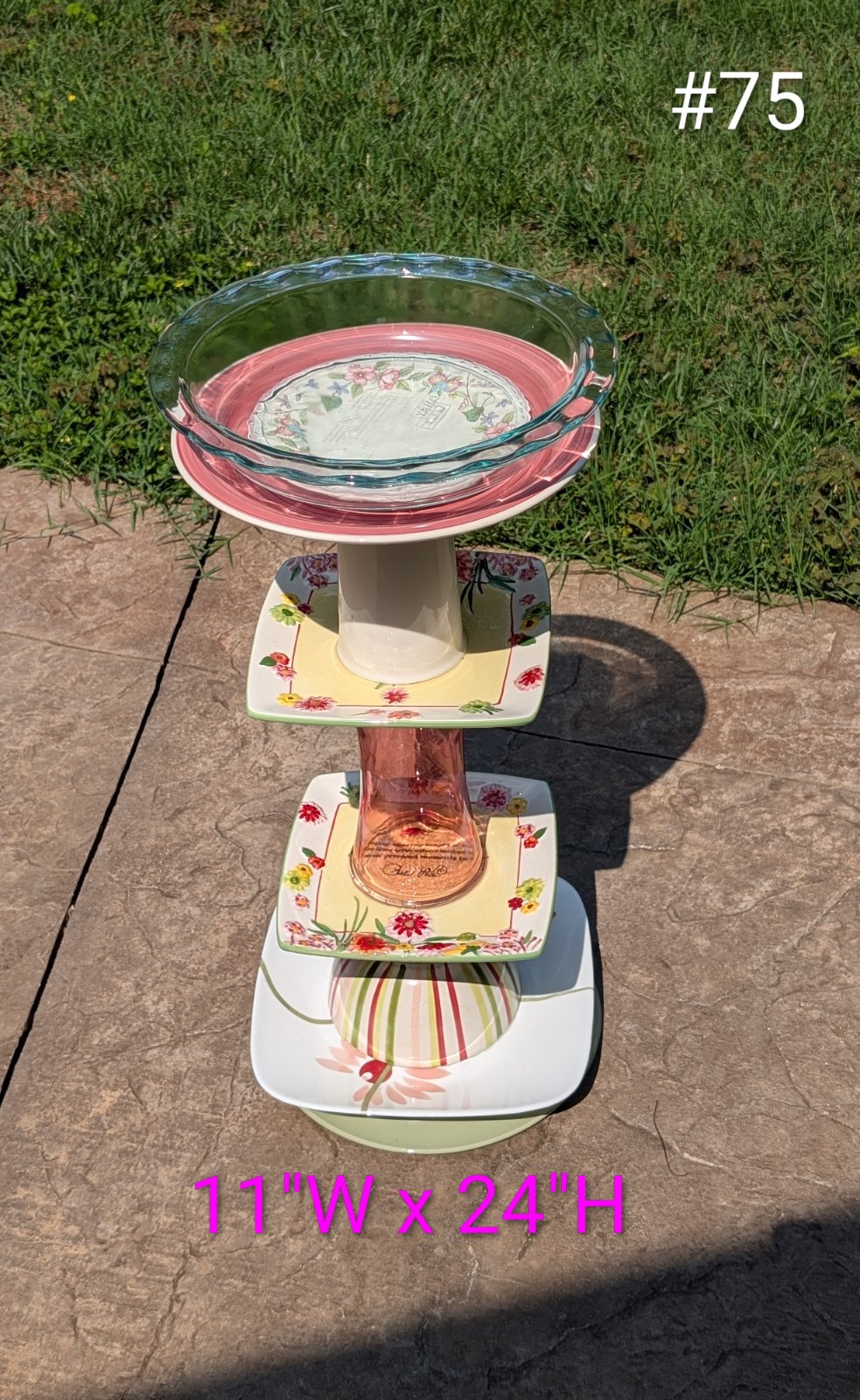 Paula Deen Floral Birdbath No. 75 (1 of 3)