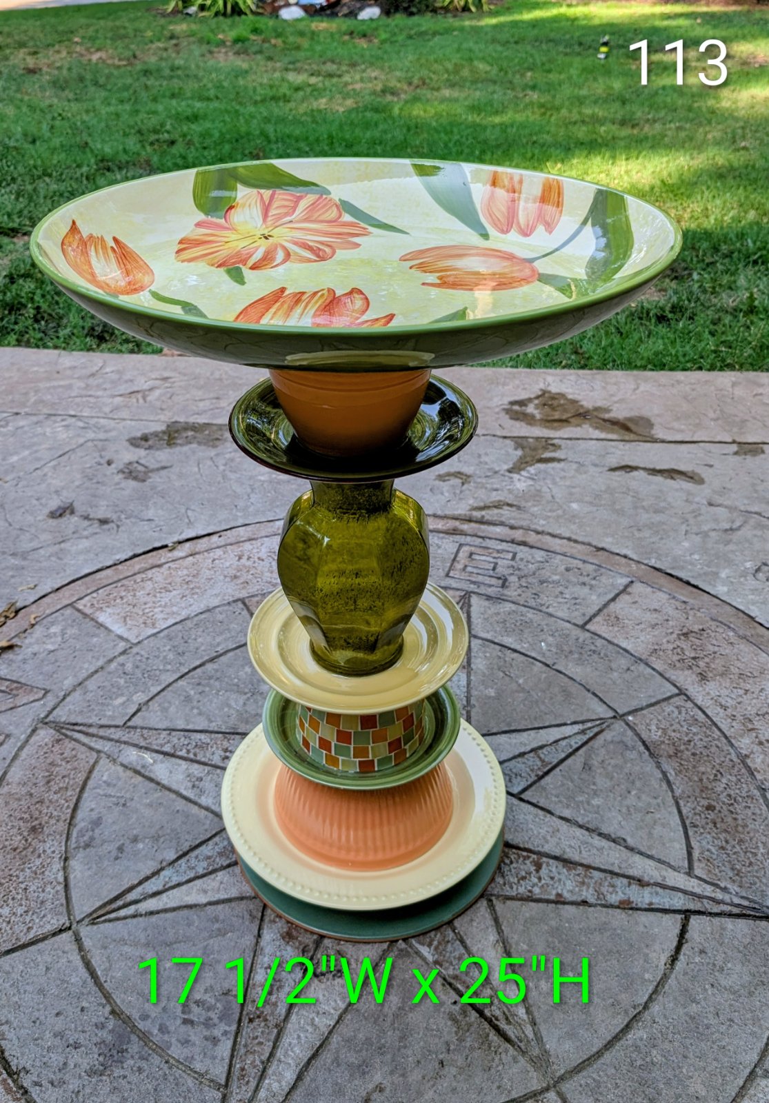 Green and Orange Floral No. 113 (1 of 1)